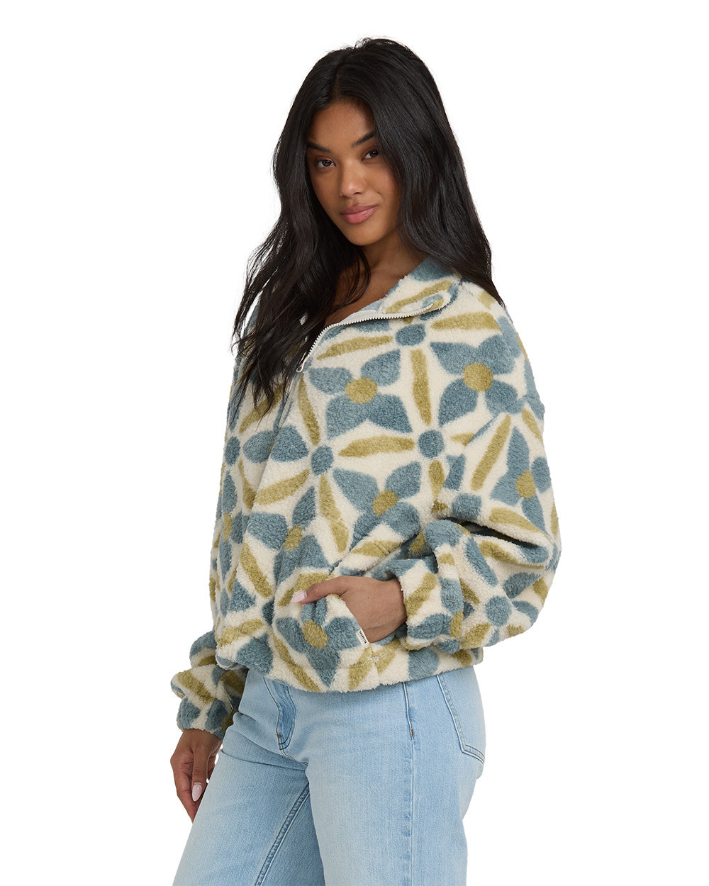 Billabong All The Time Sherpa 1/2 Zip (Women&