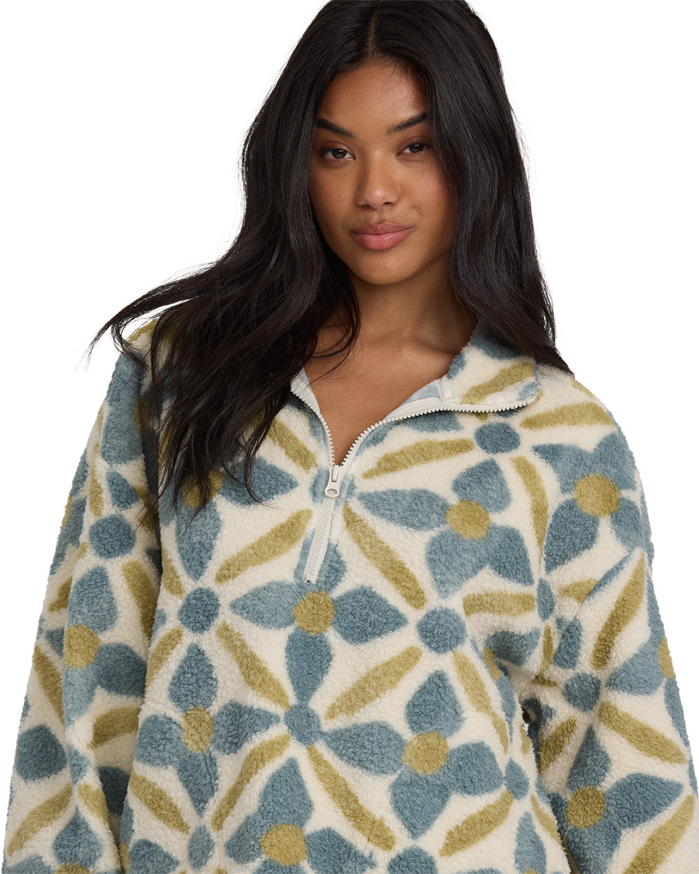 Billabong All The Time Sherpa 1/2 Zip (Women&