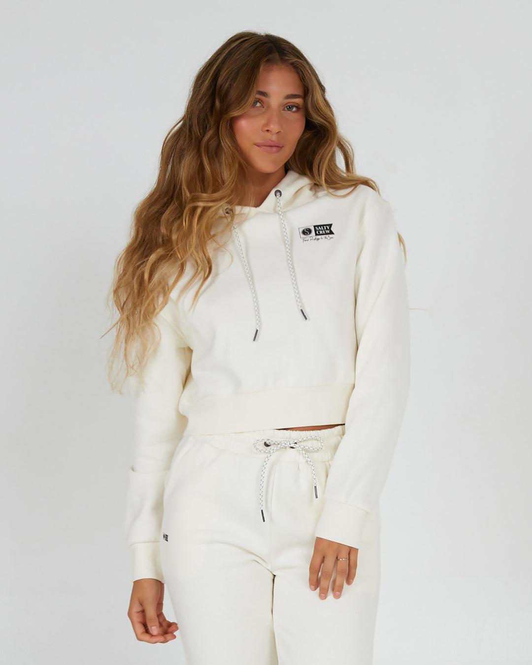Salty Crew Alpha Crop Hoodie (Women&