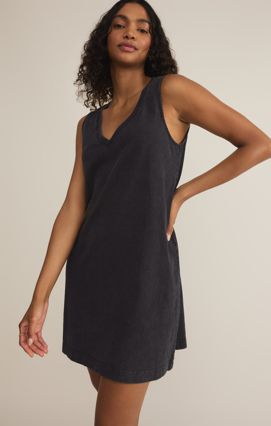 Z Supply Sloane V-Neck Mini Dress | Black