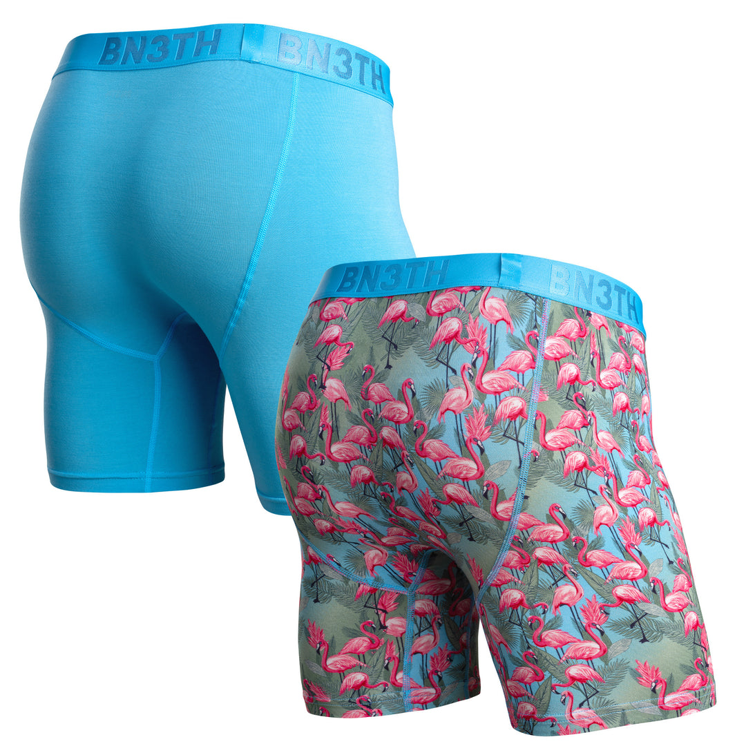 Bn3Th Classic Icon Boxer Brief Print-2Pk |Ethereal/Flamingo-Ethereal