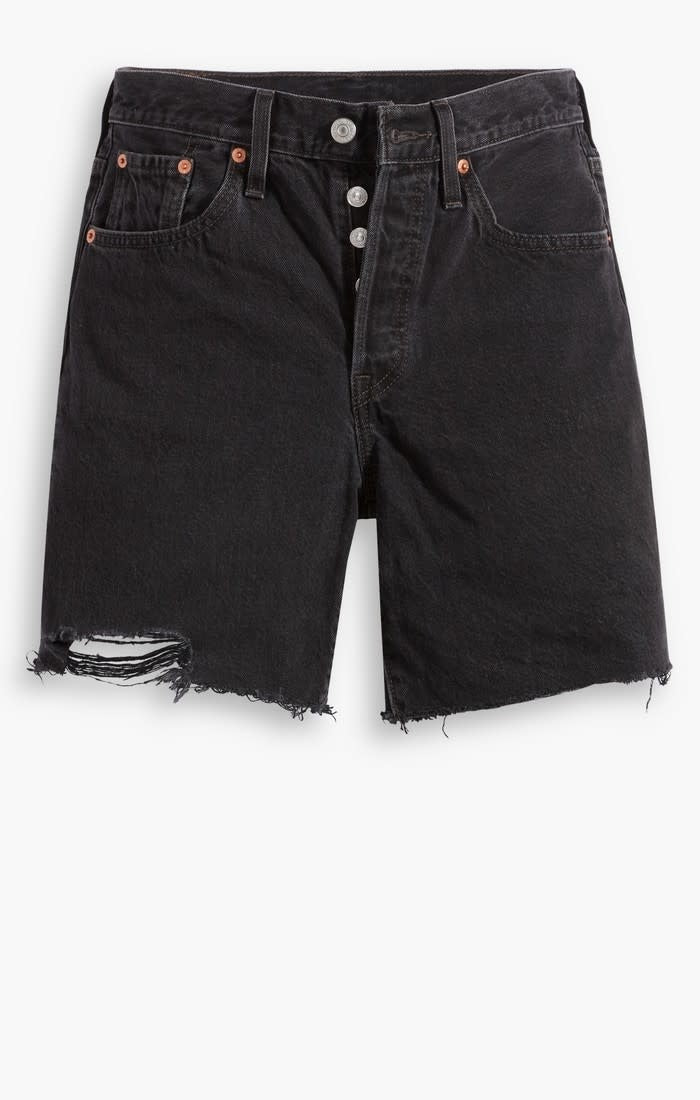 Levis Womens 501® Mid Thigh Short | Lunar Black