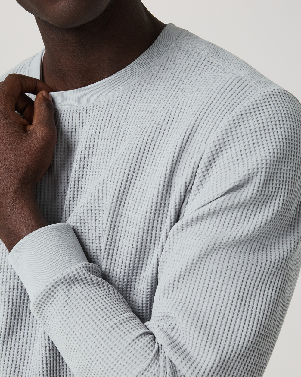Vuori Tech Waffle Crew (Mens) | Sea Fog