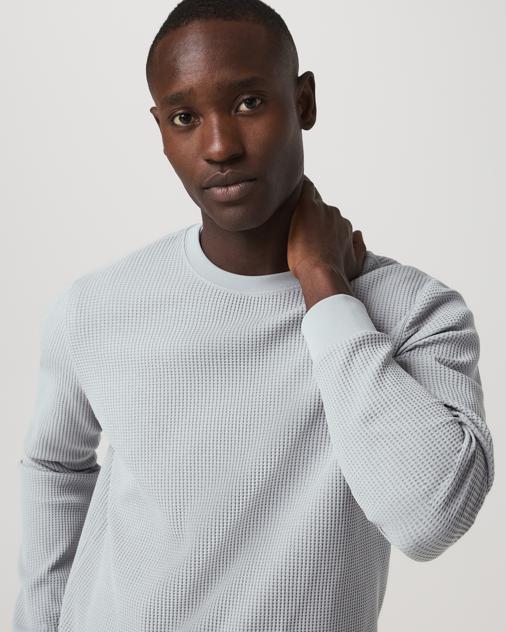 Vuori Tech Waffle Crew (Mens) | Sea Fog