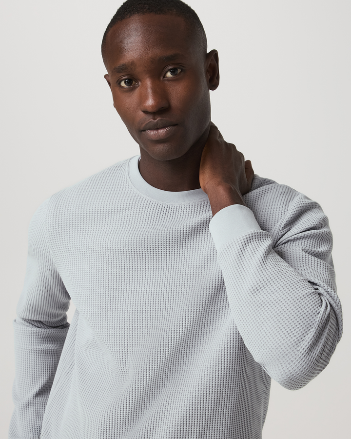 Vuori Tech Waffle Crew (Mens) | Sea Fog