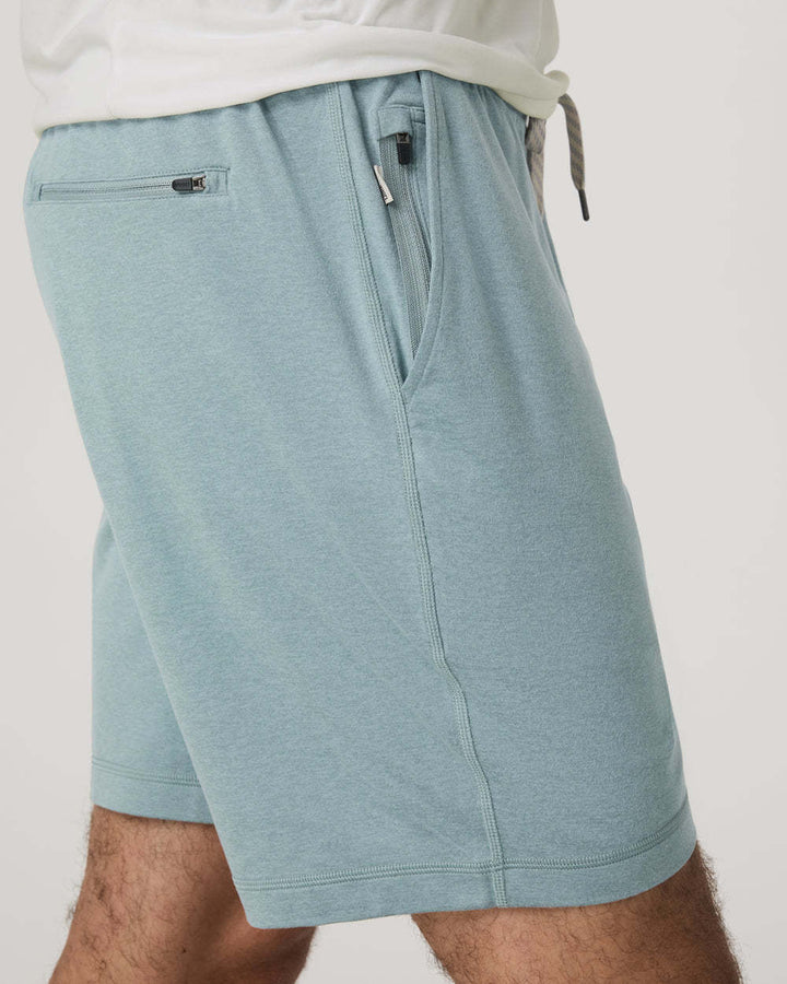 Vuori Ponto Performance Short 7" (Mens) | Misty Blue Heather