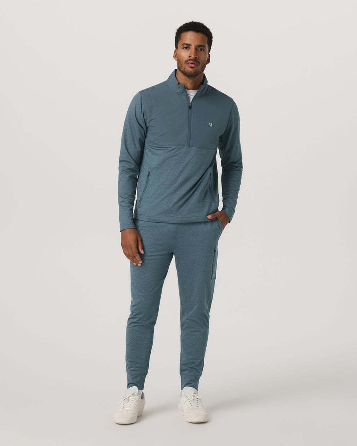 Vuori Sunday Performance Jogger 28" (Mens) | Blue Sea Heather