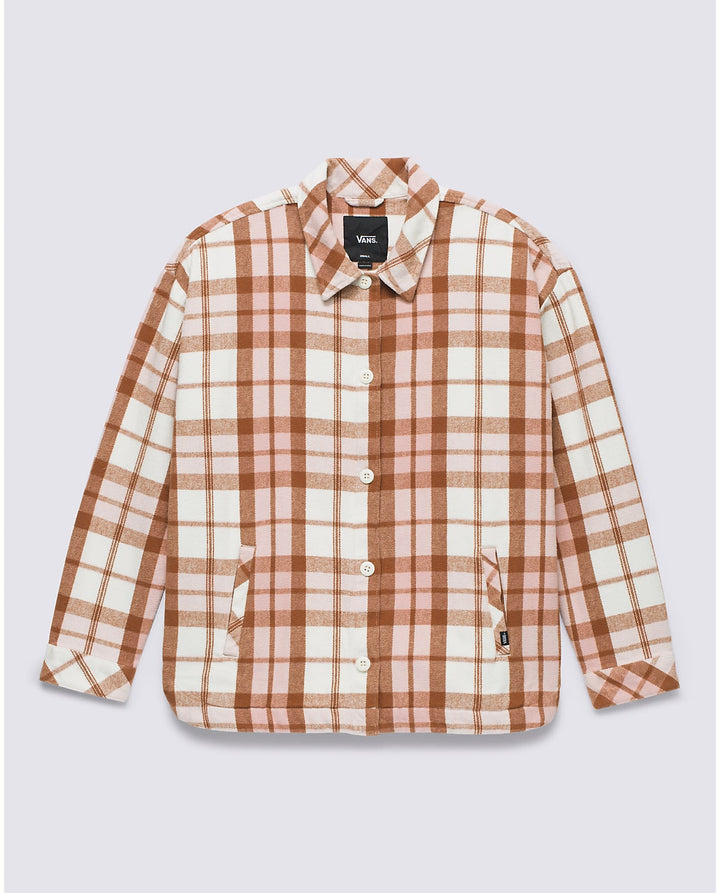 Vans Womens Eliza Ii Os Woven Shacket | Mocha Bisque
