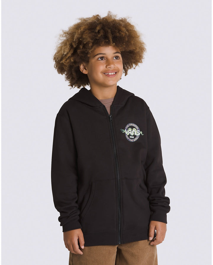 Vans Snake Style Zip Hoodie (Youth) | Black