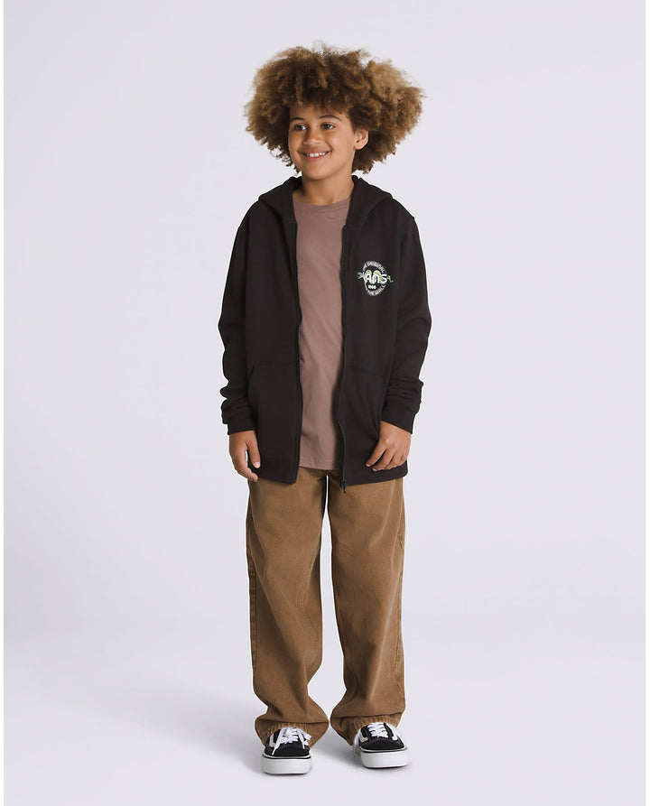 Vans Snake Style Zip Hoodie (Youth) | Black