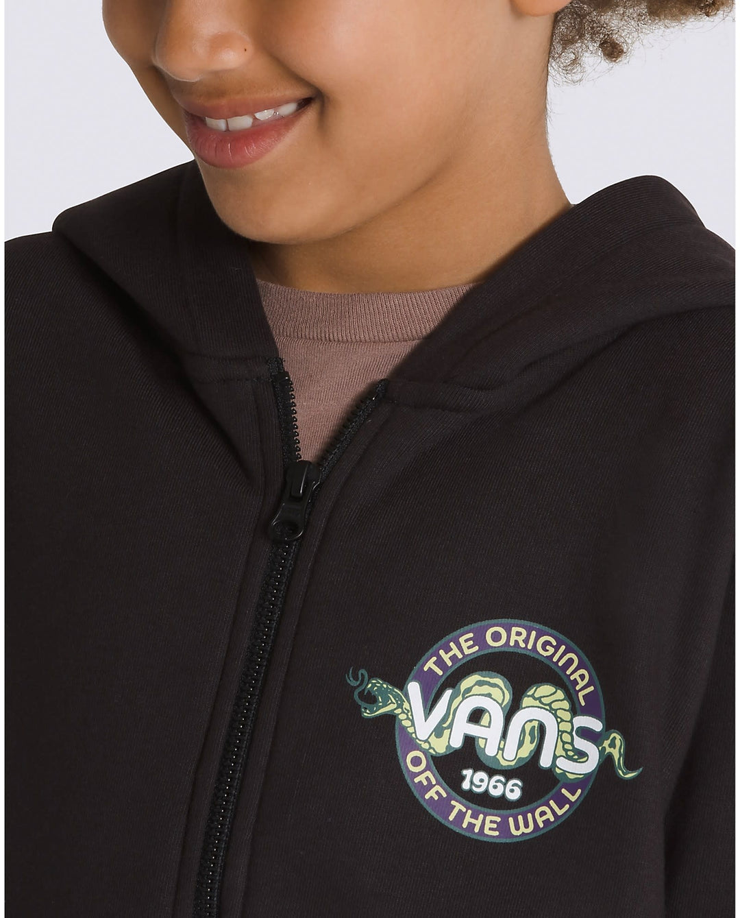 Vans Snake Style Zip Hoodie (Youth) | Black