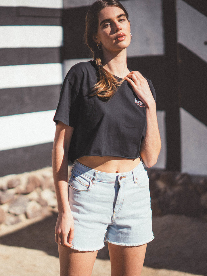Volcom Just A Trim Short Sleeve Tee (Women&