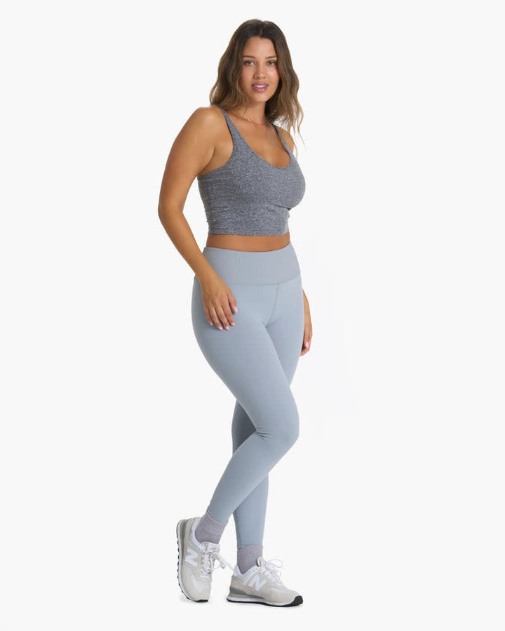 Vuori Halo Performance Crop (Womens) | Heather Grey