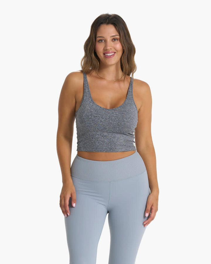 Vuori Halo Performance Crop (Womens) | Heather Grey
