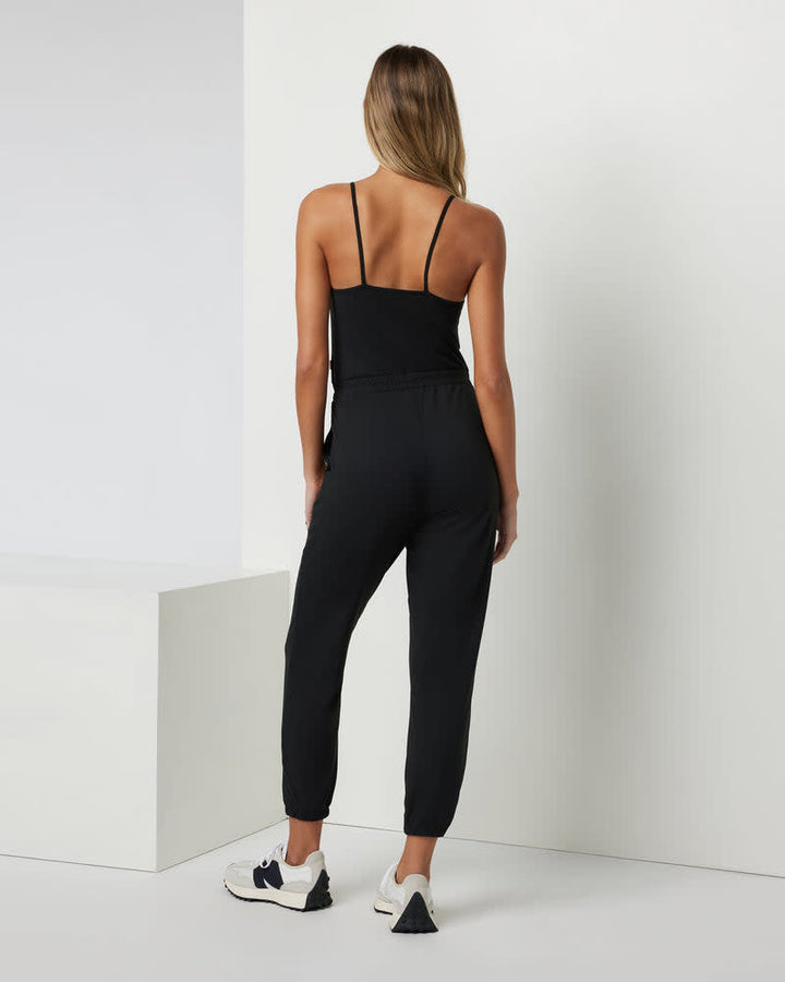 Vuori Lux Jogger Jumpsuit (Womens) | Black