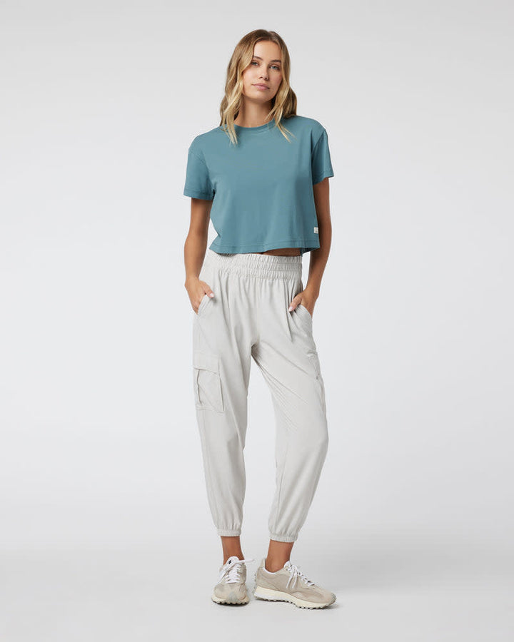 Vuori Womens S/S Feather Cross Back | Iron