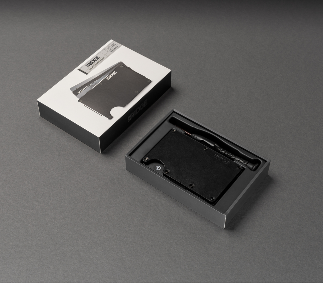 Ridge Aluminum - Cash Strap | Midnight Black Leather