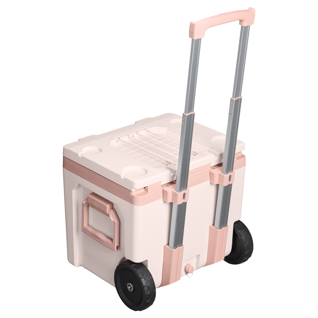 Stanley The Cold-For-Days Wheeled Outdoor Cooler 50 Qt | Rose Quartz