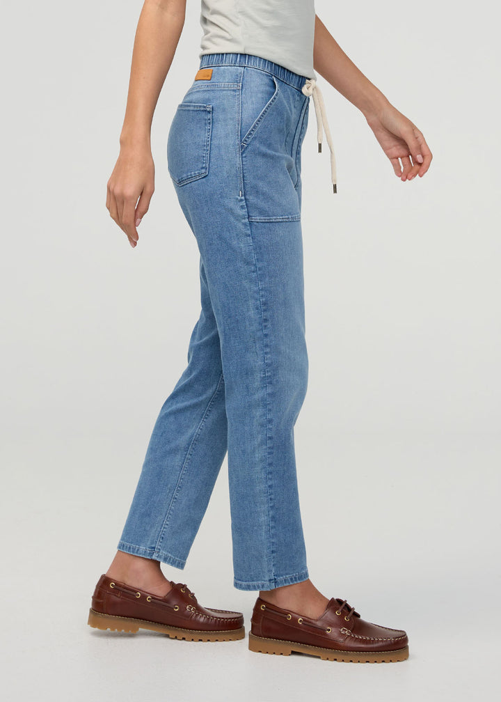 Duer Perf Denim Lite Harbour Pant 27" (Womens) | Light Stone