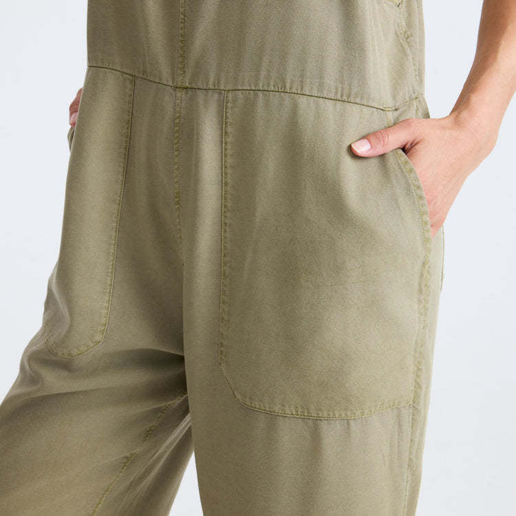 Roark Costa Jumpsuit (Womens) | Dusty Olive