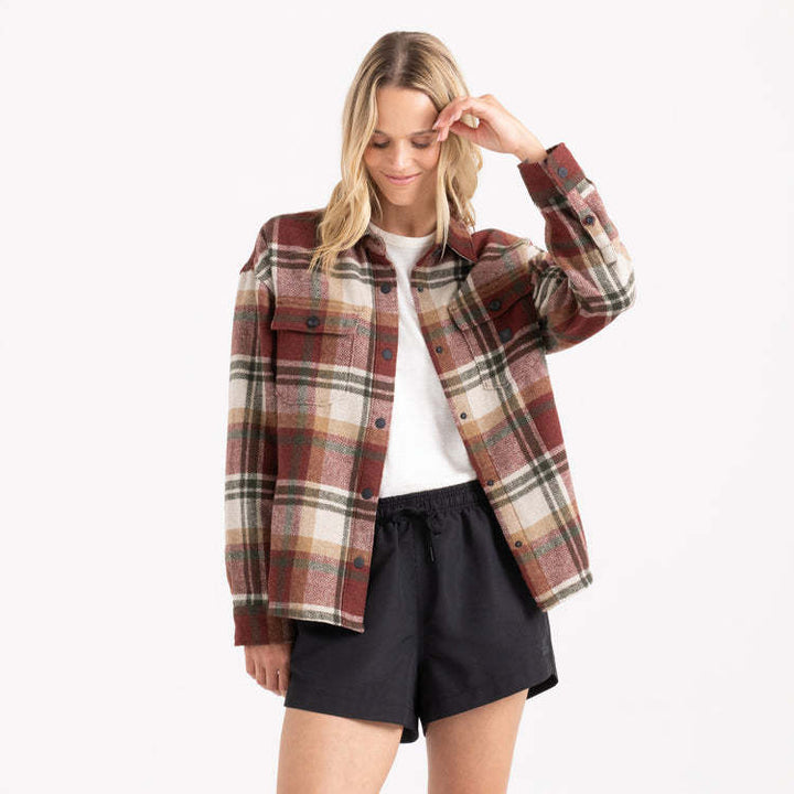 Roark Amberley Ls Flannel (Womens) | Sangria