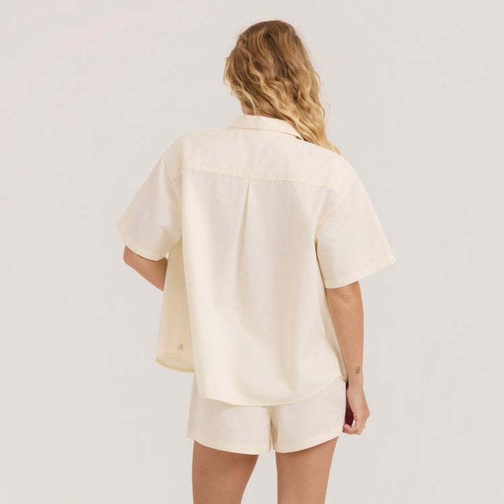 Roark Costa Ss Woven (Womens) | Bone