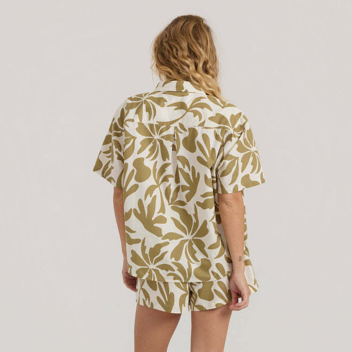 Roark Costa Ss Woven (Womens) | Dusty Olive