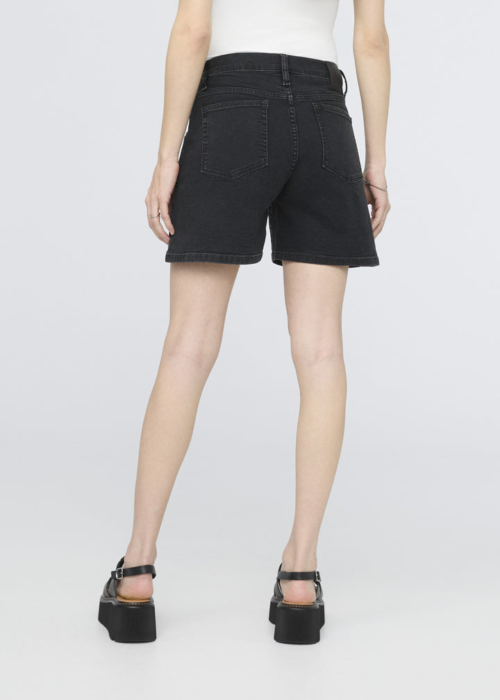 Duer Stretch High Rise Relaxed Short 5" (Womens) | Black