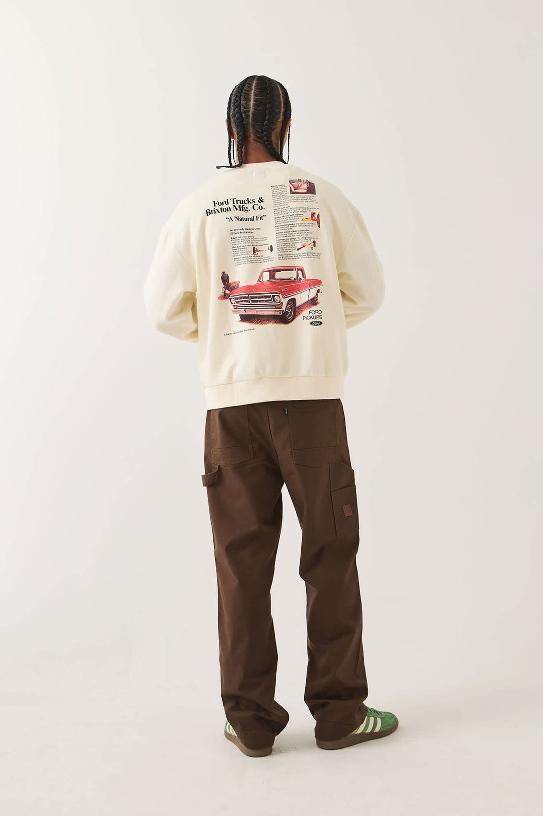 Brixton Mens Ford 71 Pickup Crew Fleece