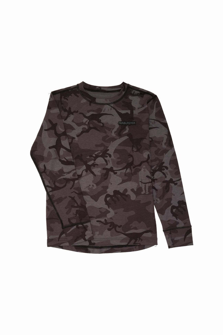 Airblaster Base Layer Top (Youth) 2026 | Black Dinoflage