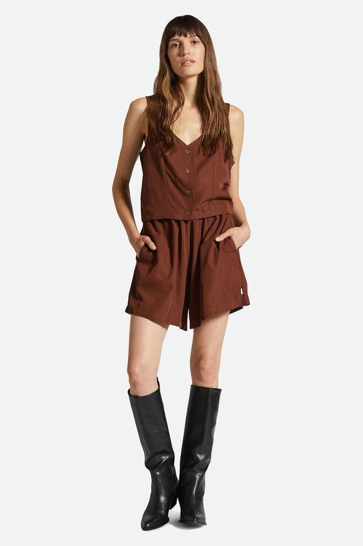 Brixton Womens Polanco Short | Sepia