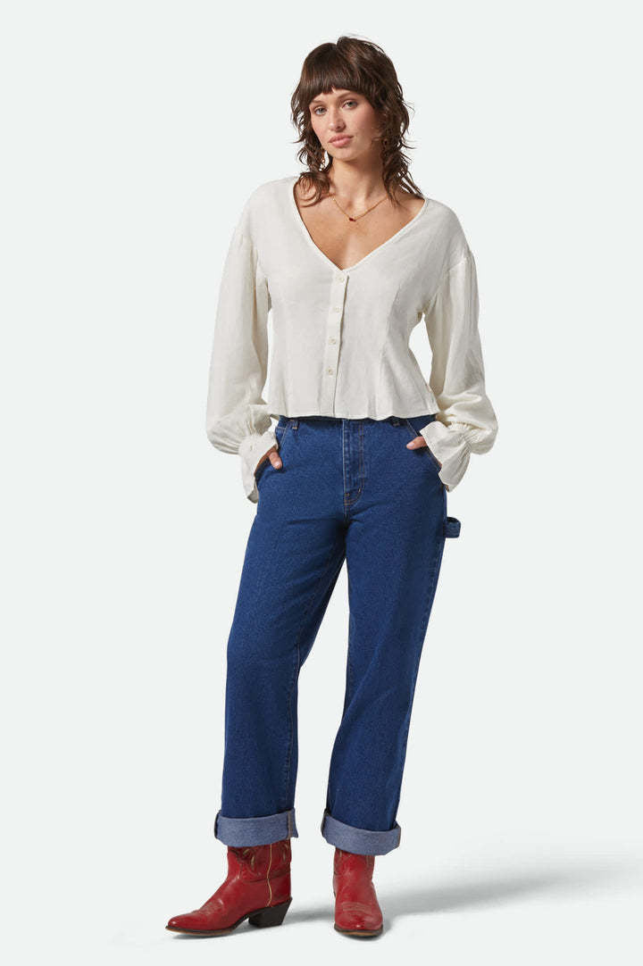 Brixton The Meadow Blouse (Womens) | Off White