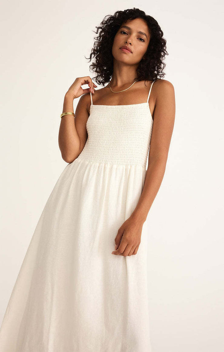 Z Supply Bayside Linen Maxi Dress | White