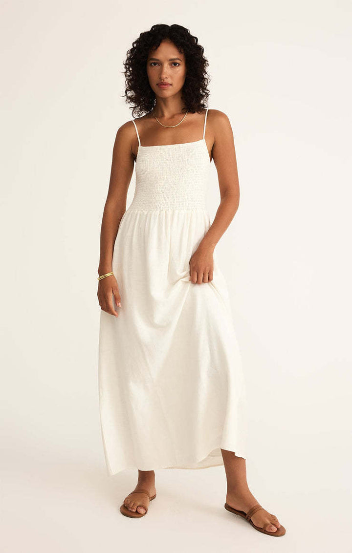 Z Supply Bayside Linen Maxi Dress | White