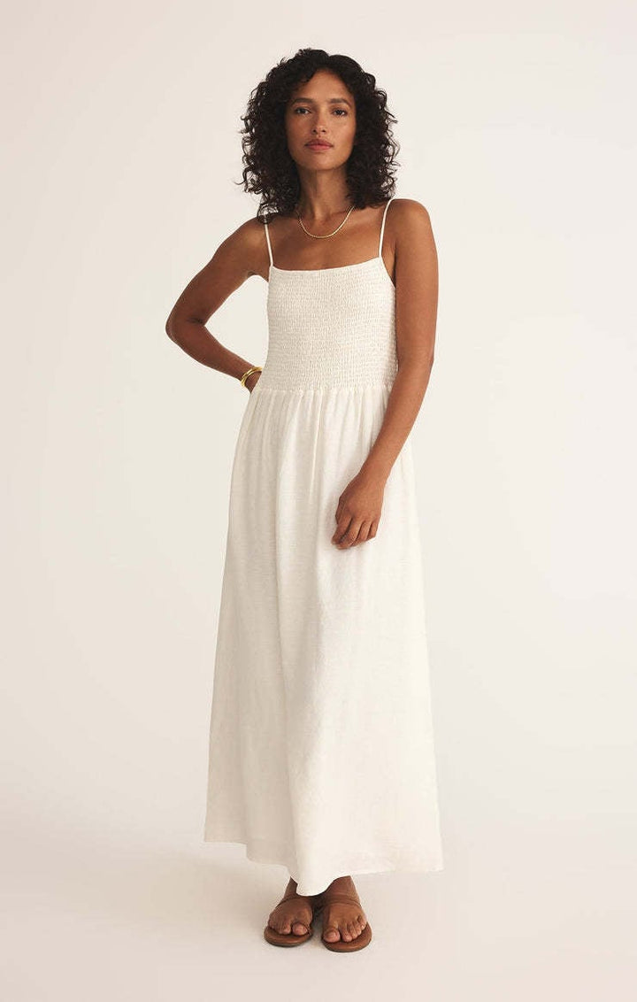 Z Supply Bayside Linen Maxi Dress | White
