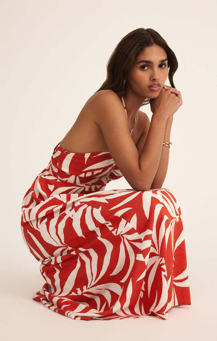 Z Supply Elodi Vacances Midi Dress | Cabana Red