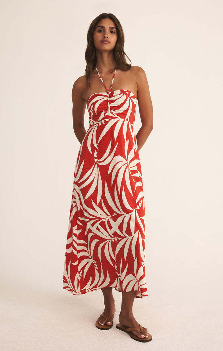 Z Supply Elodi Vacances Midi Dress | Cabana Red