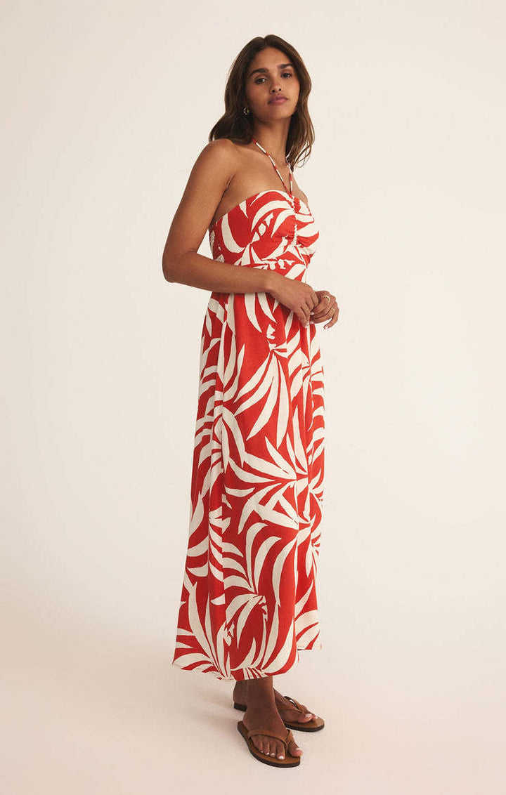 Z Supply Elodi Vacances Midi Dress | Cabana Red