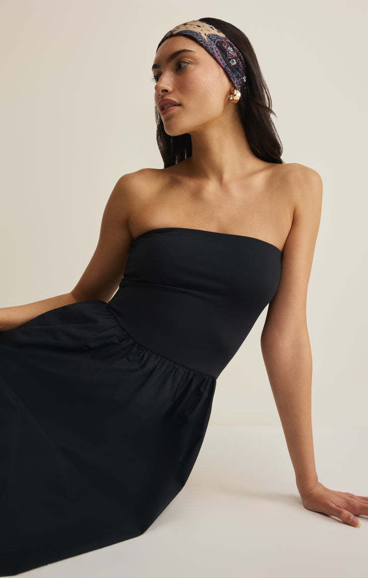 Z Supply Sunsought Strapless Midi Dress | Black
