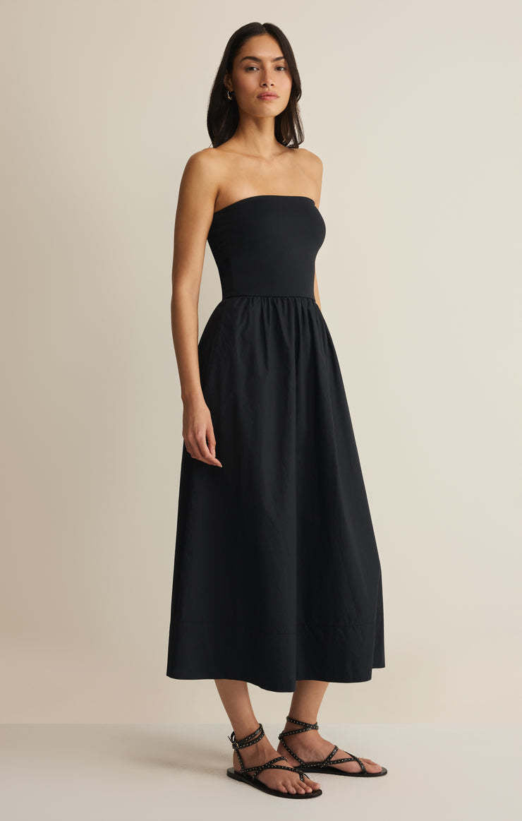 Z Supply Sunsought Strapless Midi Dress | Black