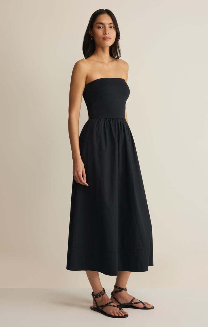 Z Supply Sunsought Strapless Midi Dress | Black