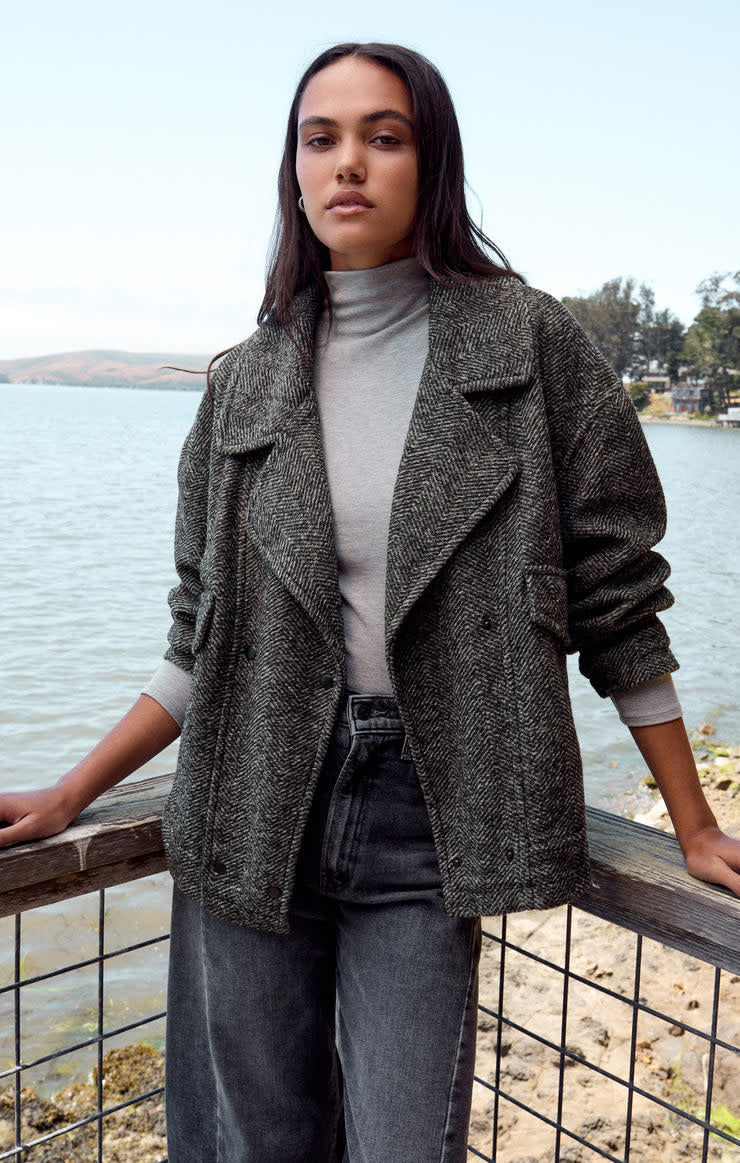 Z Supply Ari Herringbone Coat (Women&