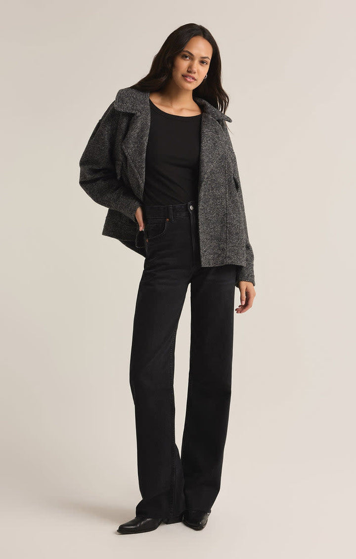 Z Supply Ari Herringbone Coat (Women&