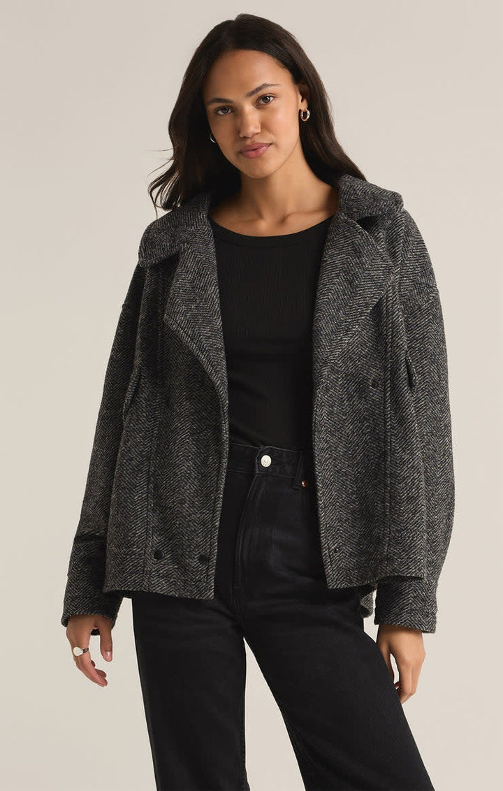 Z Supply Ari Herringbone Coat (Women&