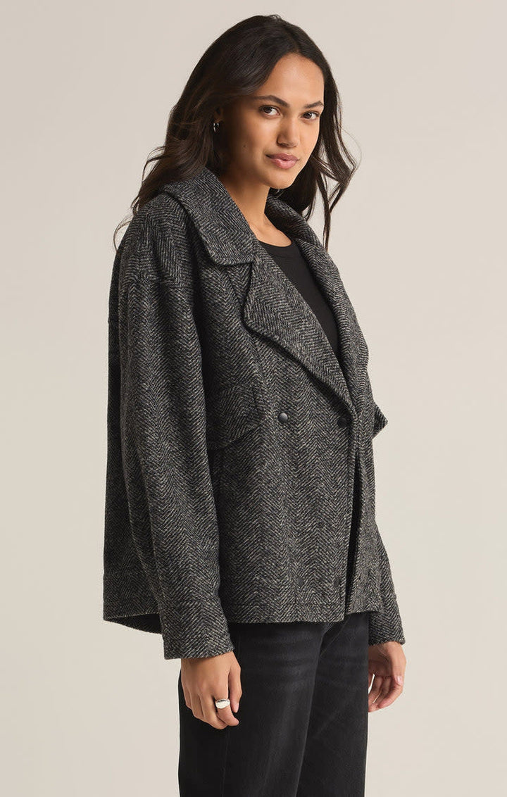 Z Supply Ari Herringbone Coat (Women&