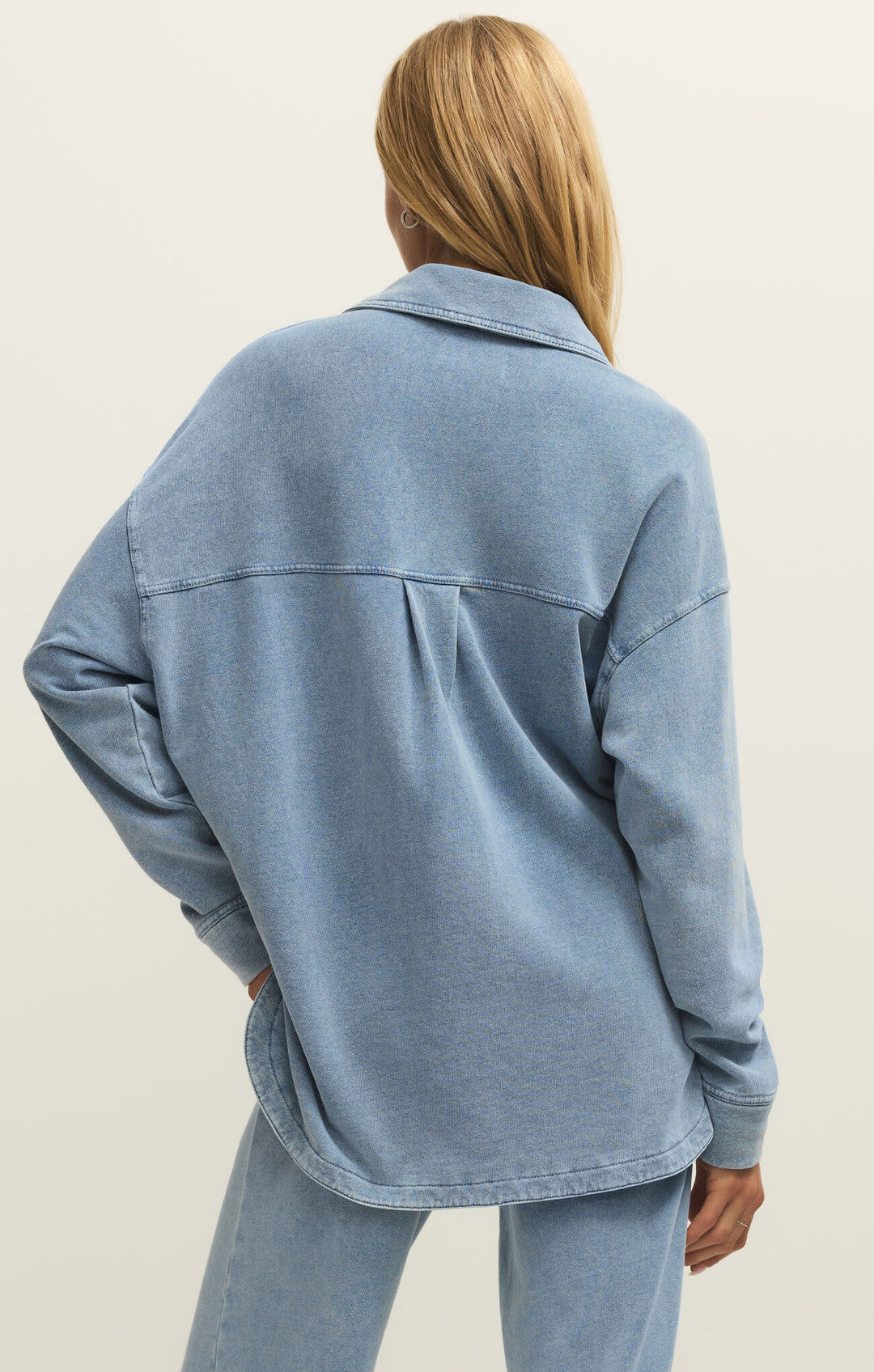 Z Supply All Day Knit Denim Jacket (Women&