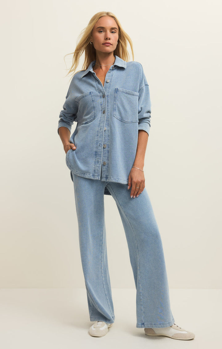Z Supply All Day Knit Denim Jacket (Women&