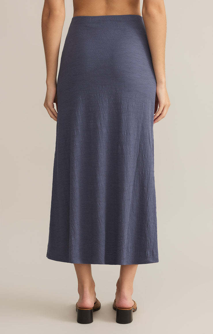 Z Supply Delavine Textured Midi Skirt | Worn Blue