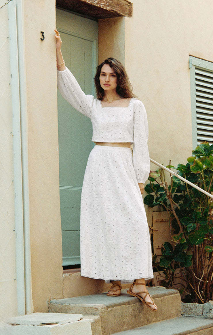 Z Supply Bria Eyelet Skirt | White