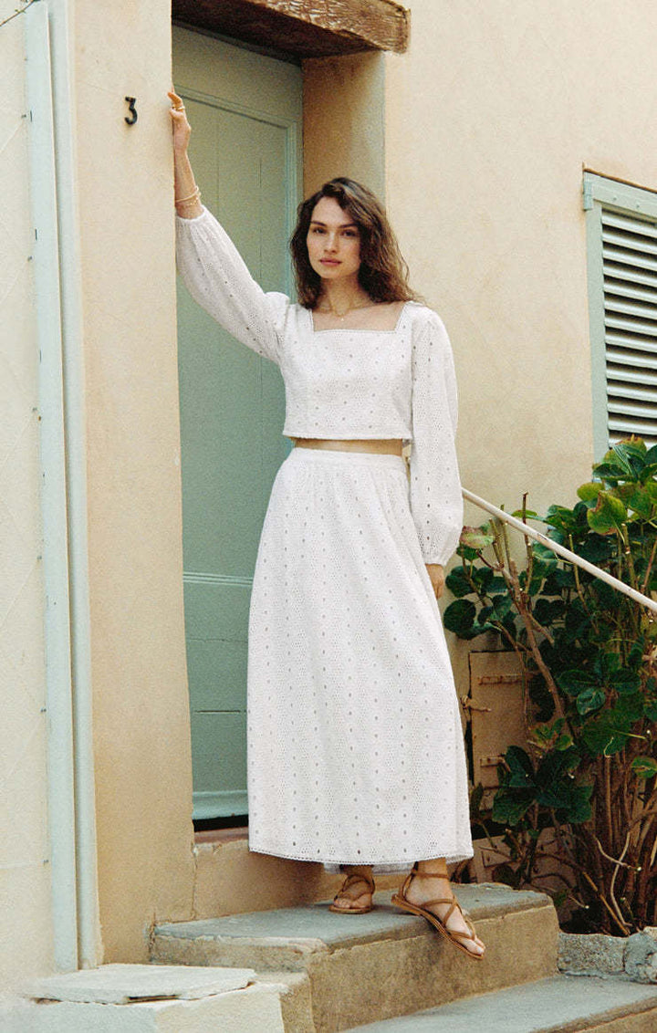 Z Supply Bria Eyelet Skirt | White
